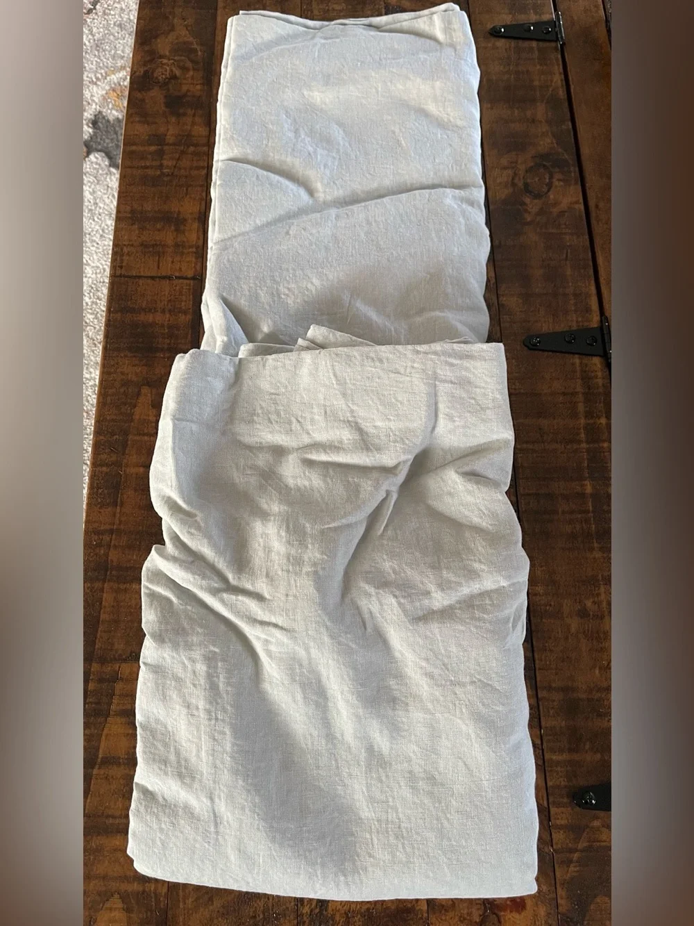 NWT Quince European Linen 1 Piece Duvet Cover, Full/Queen (Mist)